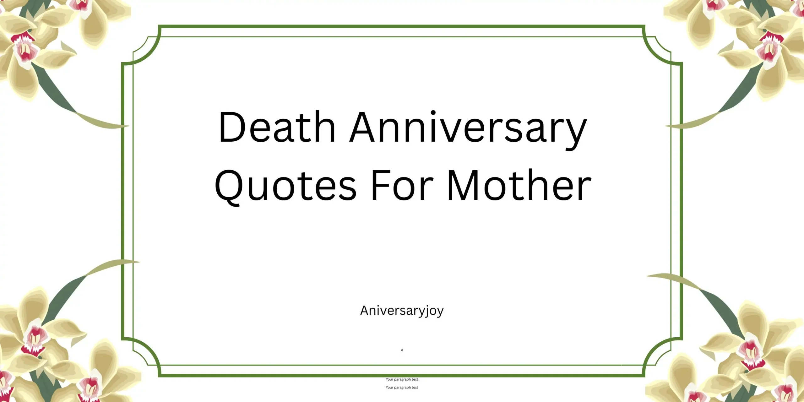 Death Anniversary Quotes For Mother
