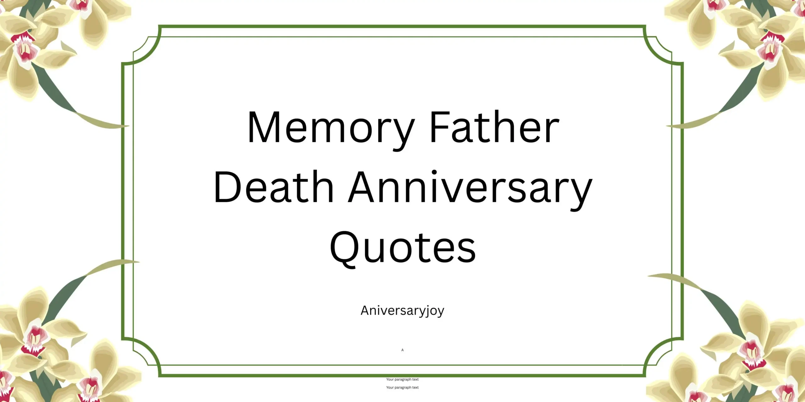 Memory Father Death Anniversary Quotes