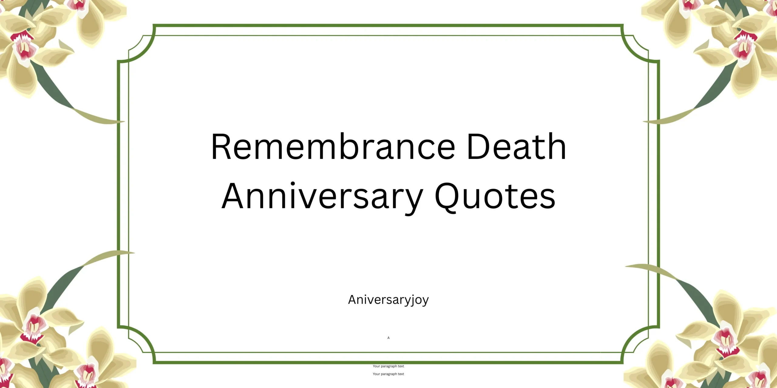 Remembrance Death Anniversary Quotes