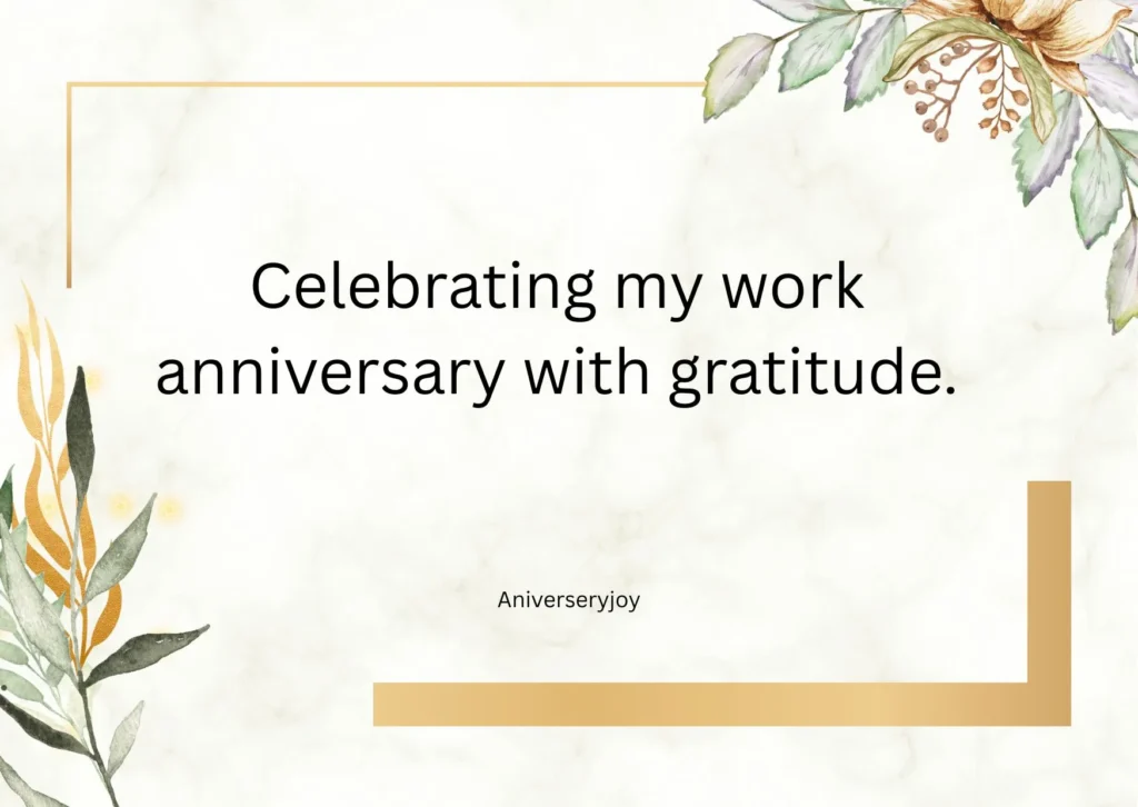 Work Anniversary Caption for Myself Instagram