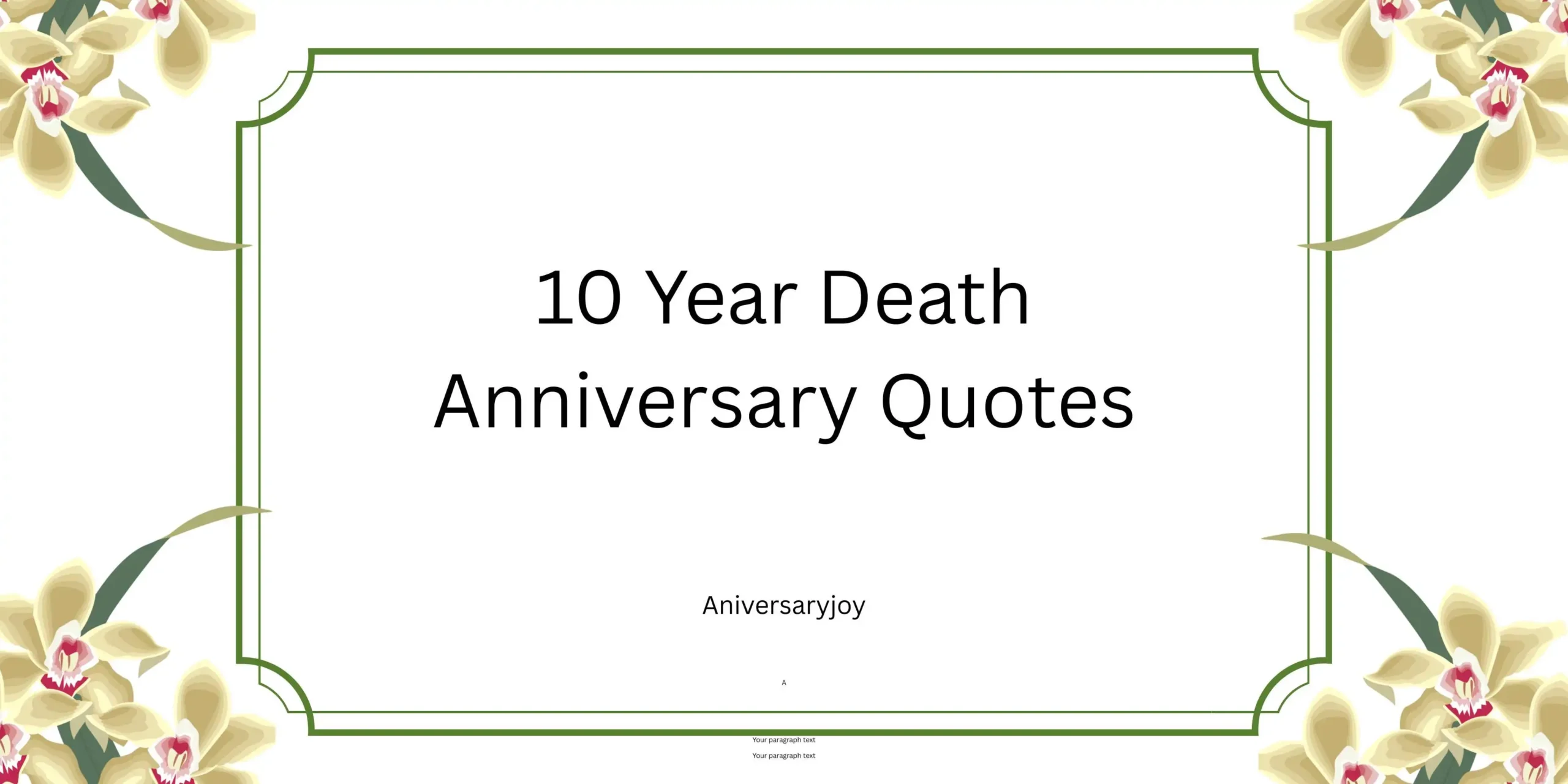 10 Year Death Anniversary Quotes