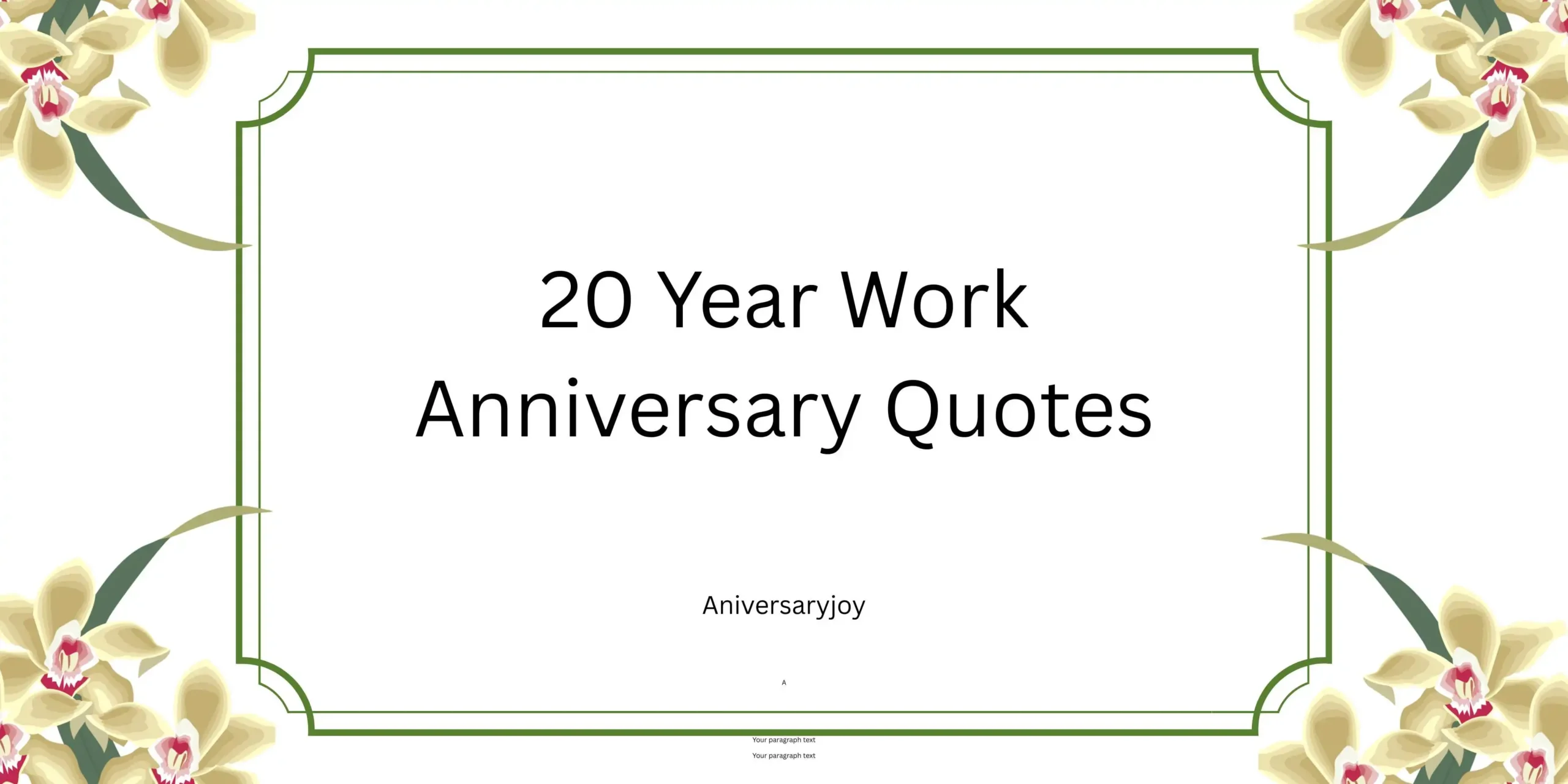 20 Year Work Anniversary Quotes