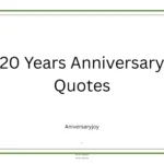 20 Years Anniversary Quotes