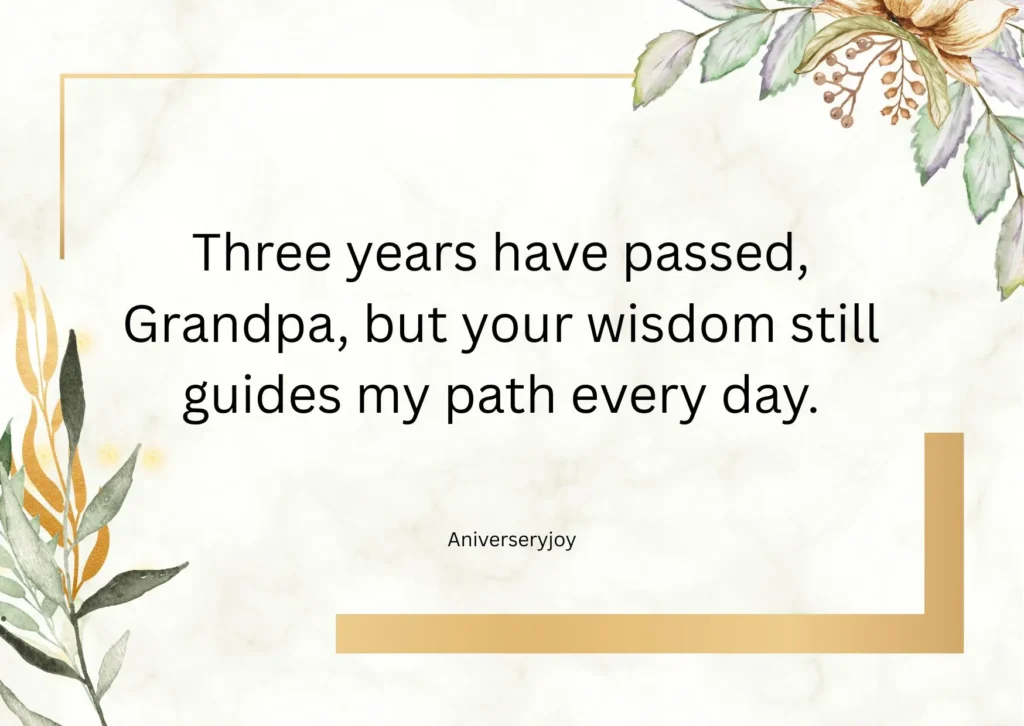 3rd Death Anniversary Quotes for Grandfather