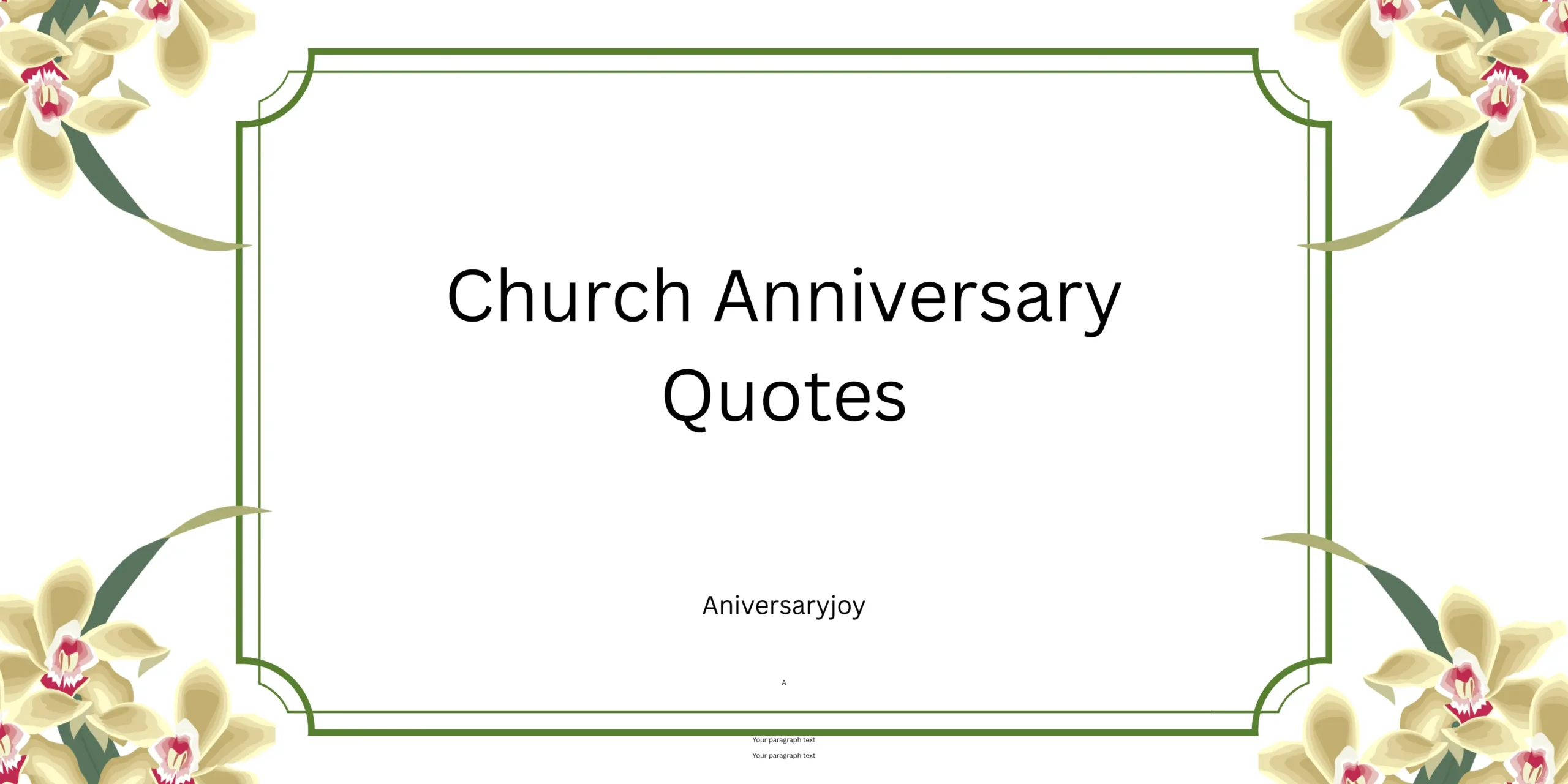Church Anniversary Quotes