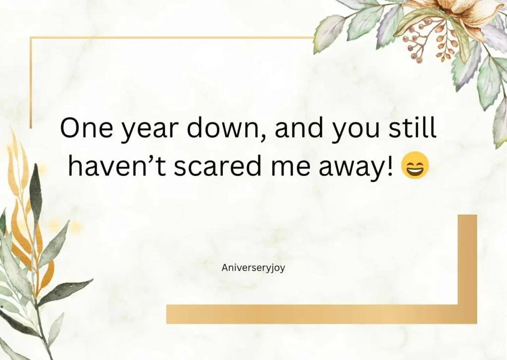Funny and Playful 1 Year Anniversary Quotes