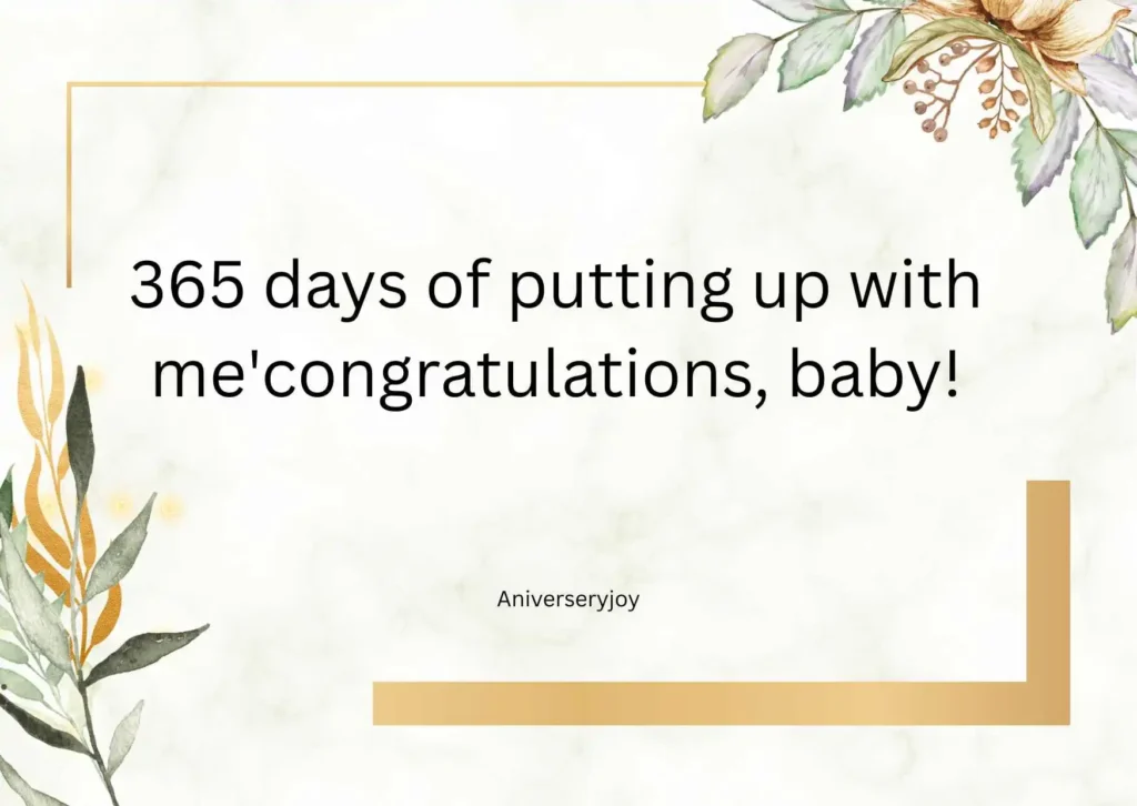 Funny and Playful 1-Year Anniversary Quotes