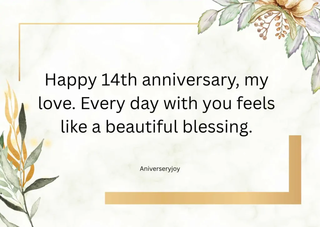 Heart Touching 14th Wedding Anniversary Wishes to Husband