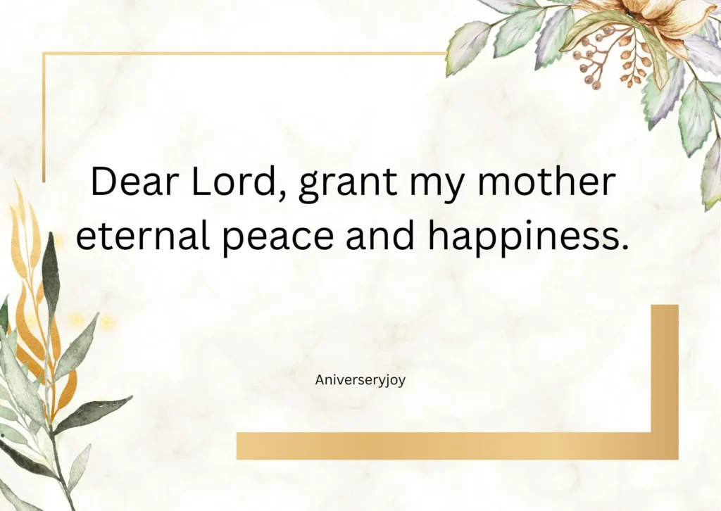 Mother Death Anniversary Prayer