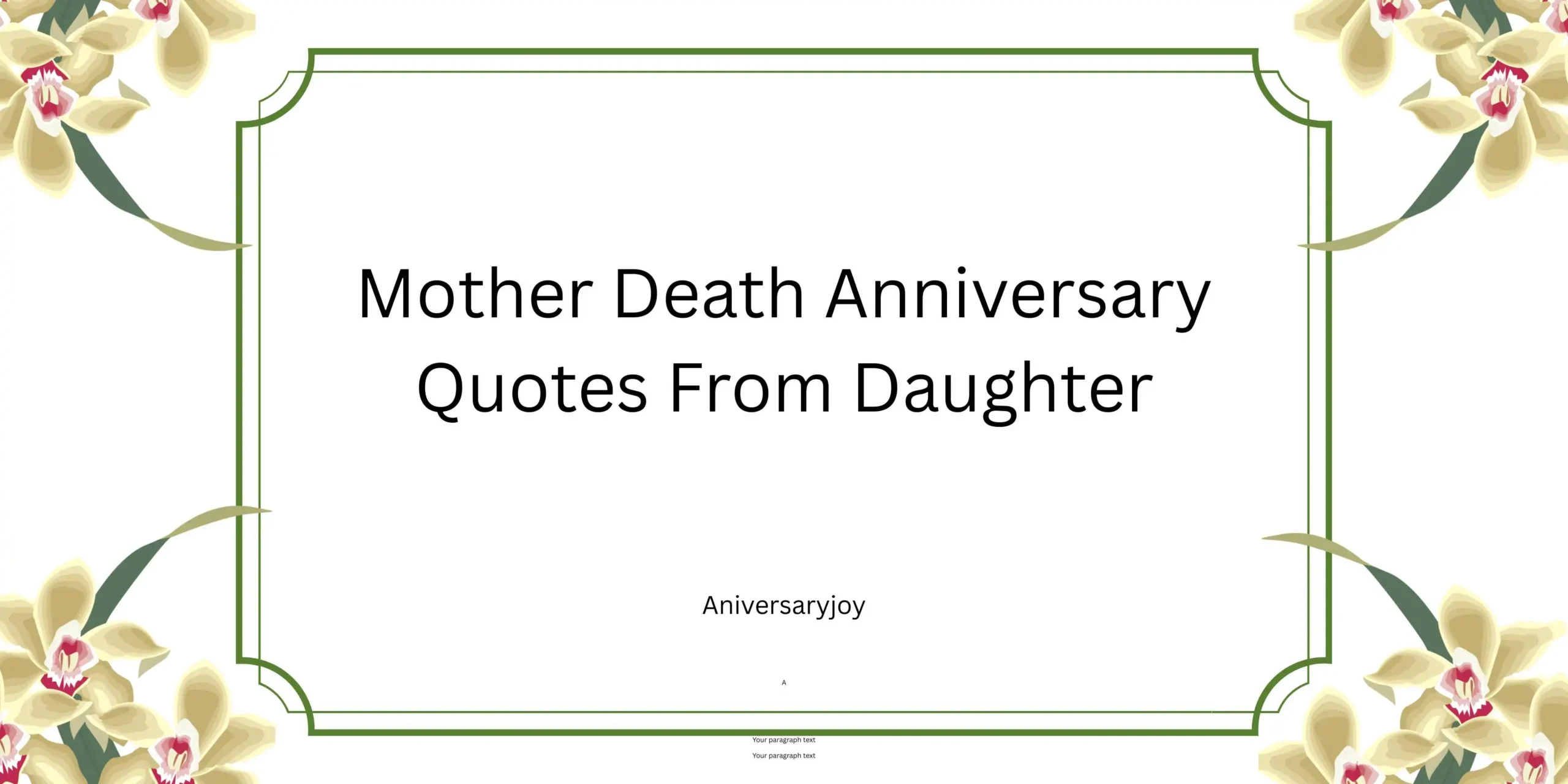 Mother Death Anniversary Quotes From Daughter