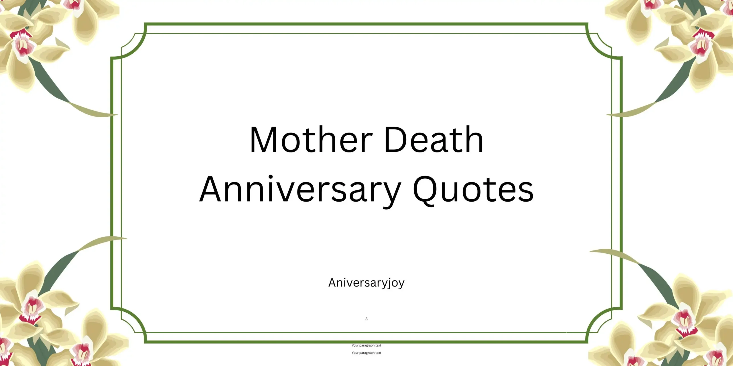 Mother Death Anniversary Quotes