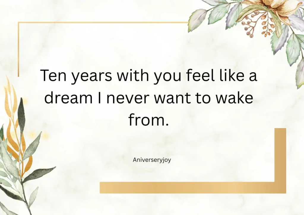  Romantic 10th Anniversary Quotes