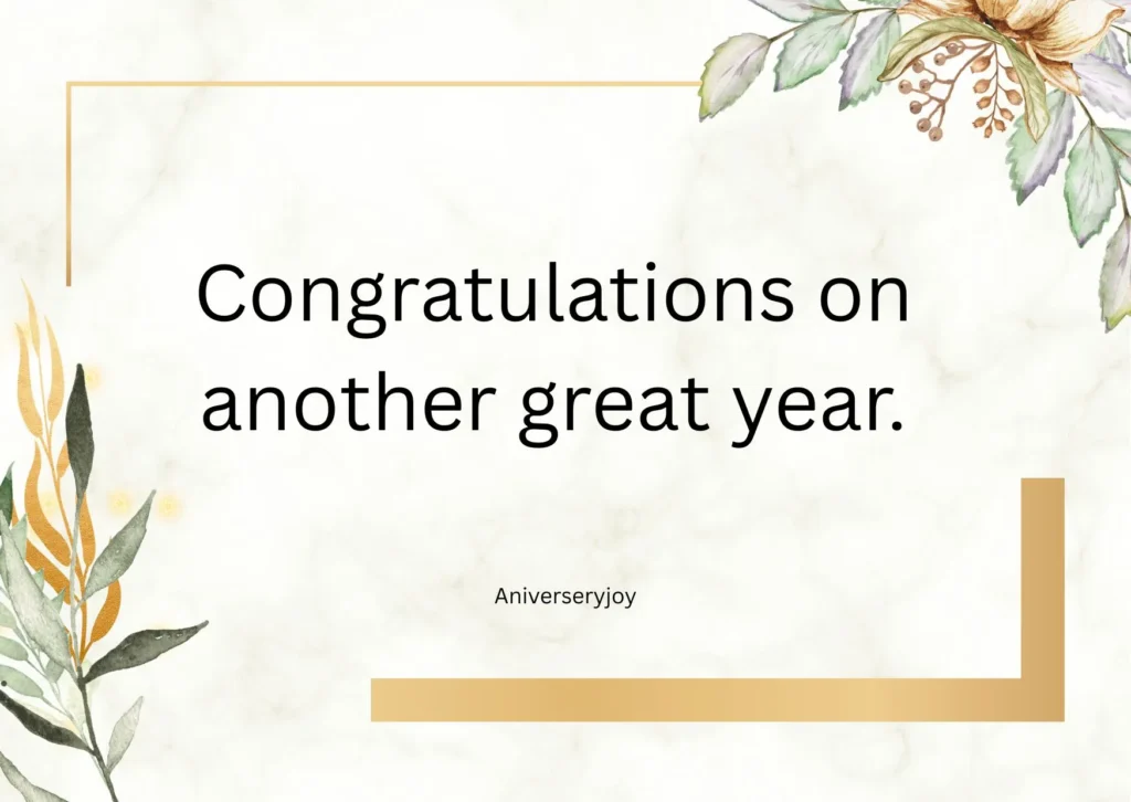 Simple Work Anniversary Wishes