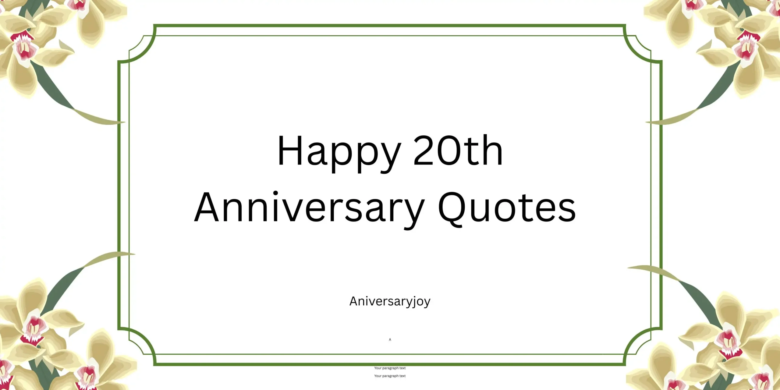 Happy 20th Anniversary Quotes 