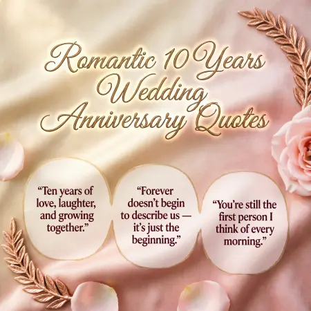  Romantic 10 Years Wedding Anniversary Quotes