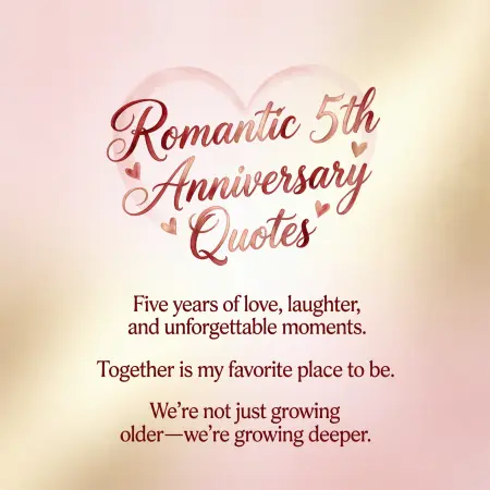 Romantic 5th Anniversary Quotes ❤️