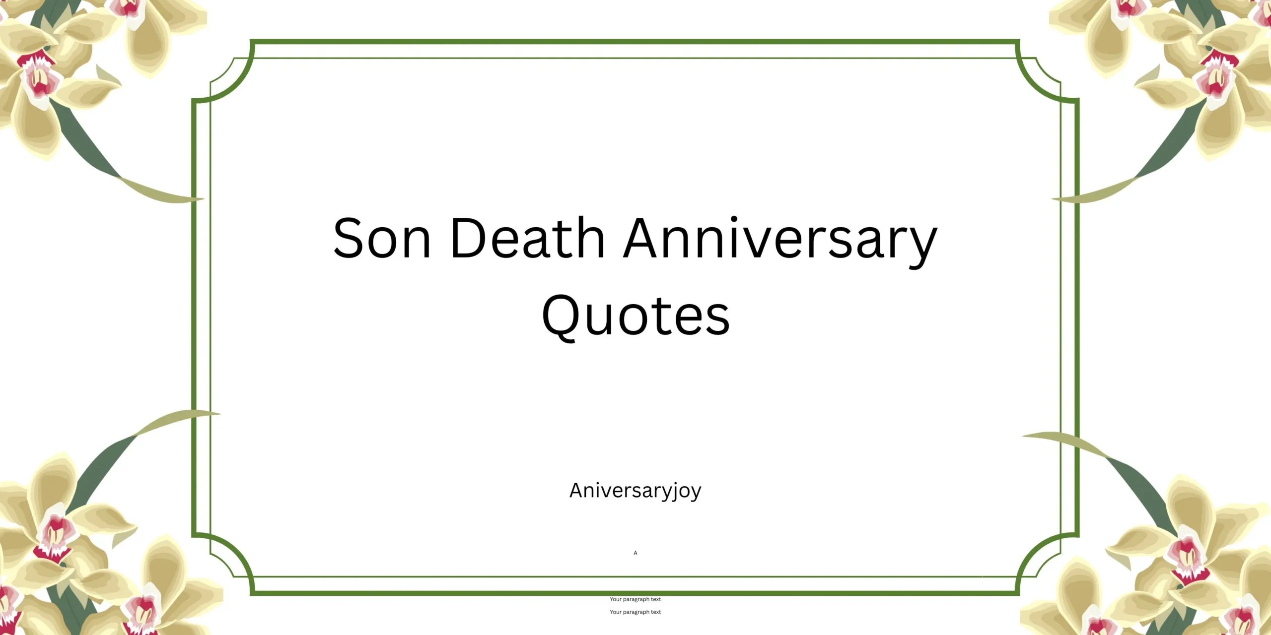 Son Death Anniversary Quotes